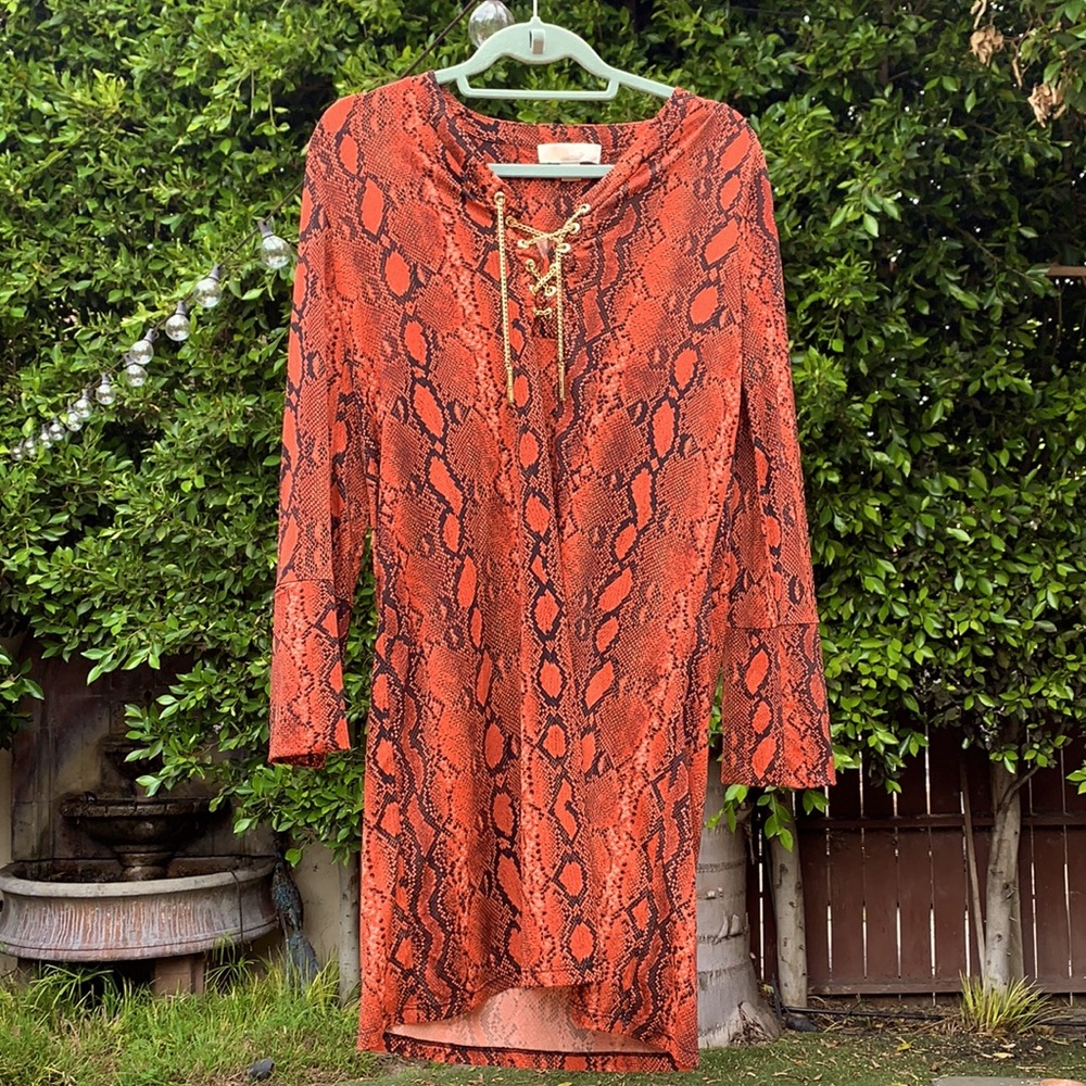 Snake print dress